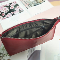 Minimalist Slim Shoulder Bag Solid Zipper Coin Purse