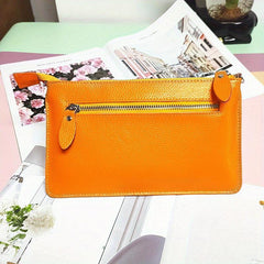 Minimalist Slim Shoulder Bag Solid Zipper Coin Purse