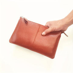 Minimalist Slim Shoulder Bag Solid Zipper Coin Purse