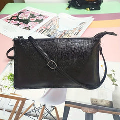 Minimalist Slim Shoulder Bag Solid Zipper Coin Purse