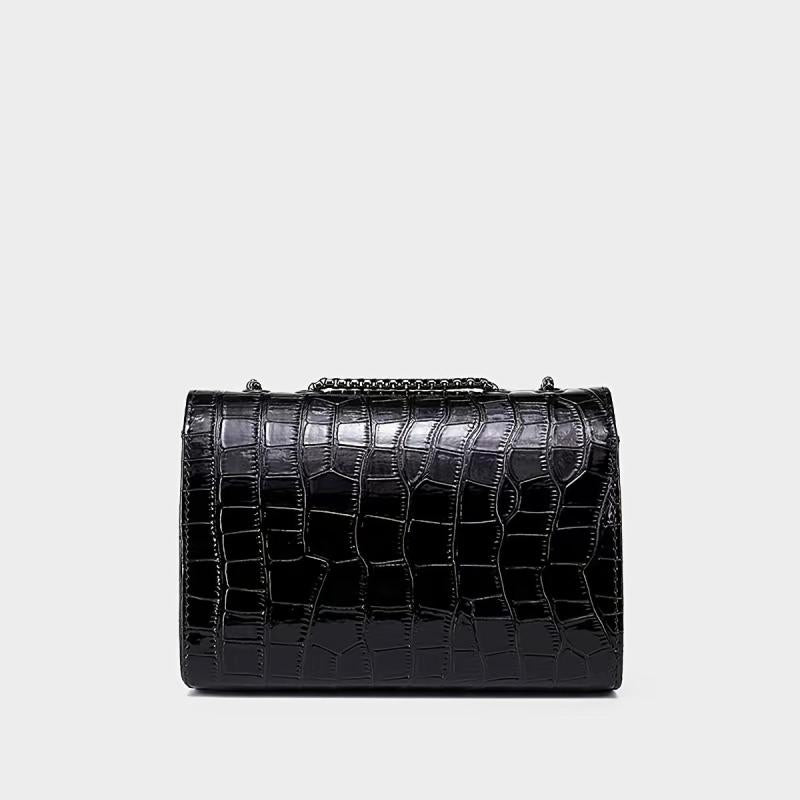 Crocodile Pattern Shoulder Bag Women's Chain Purse