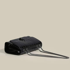 Crocodile Pattern Shoulder Bag Women's Chain Purse