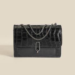 Crocodile Pattern Shoulder Bag Women's Chain Purse
