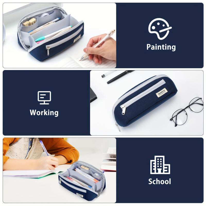 Nylon Waterproof Pencil Pen Case Lightweight Pouch Box Organizer