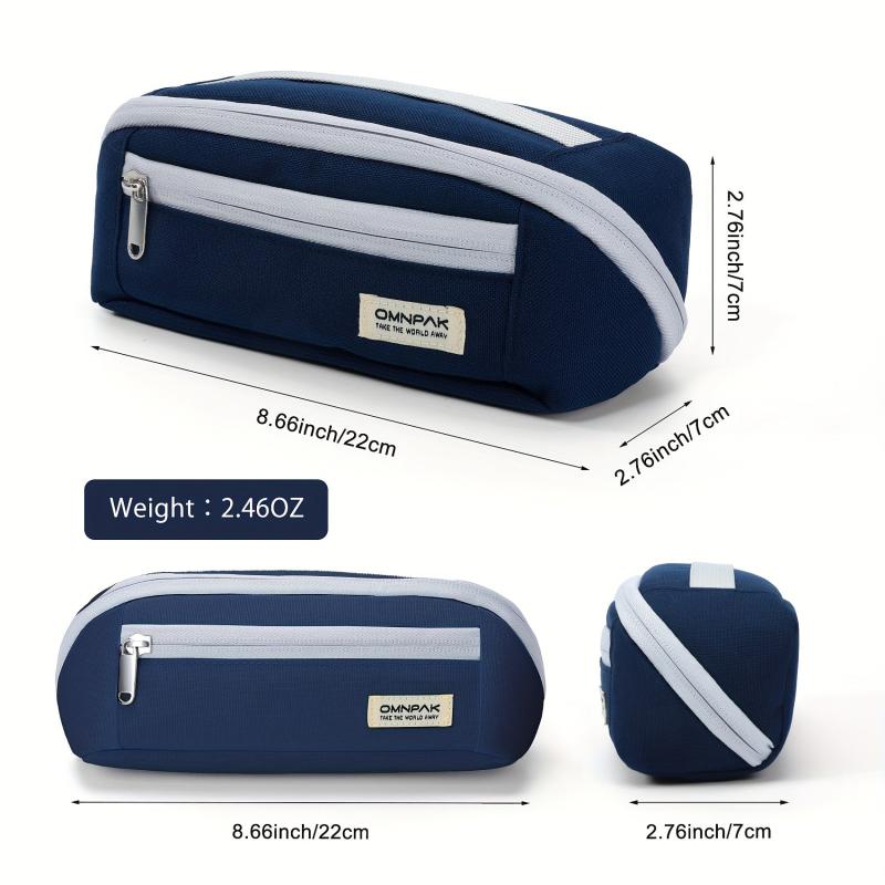 Nylon Waterproof Pencil Pen Case Lightweight Pouch Box Organizer