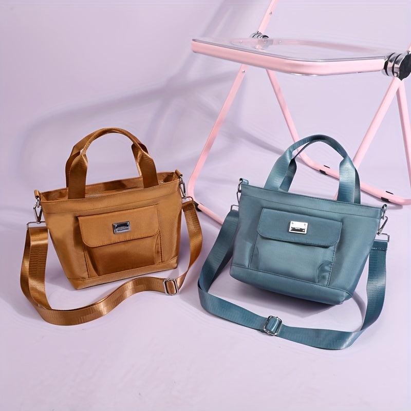 Vintage Nylon Tote Bag Mini Top Handle Crossbody Bag Women's Handbag