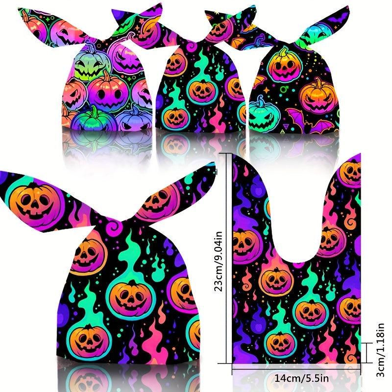50PCS Halloween Pumpkin Packing Bag for Trick Or Treat Candy Storage