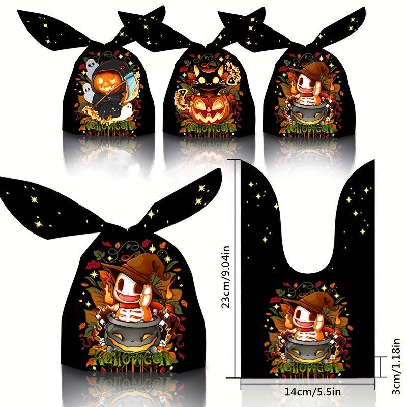 50PCS Halloween Pumpkin Packing Bag for Trick Or Treat Candy Storage