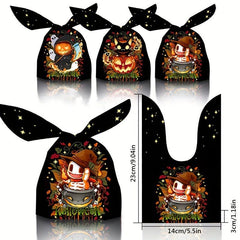 50PCS Halloween Pumpkin Packing Bag for Trick Or Treat Candy Storage