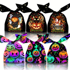 50PCS Halloween Pumpkin Packing Bag for Trick Or Treat Candy Storage