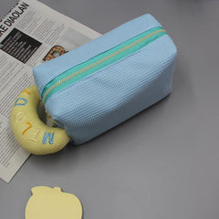 Waffle Makeup Bag Portable Students Pencil Case Candy Travel Storage Bag