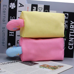 Waffle Makeup Bag Portable Students Pencil Case Candy Travel Storage Bag