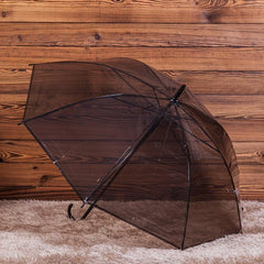 Colorful Transparent Long Handle Umbrella - Windproof & Waterproof