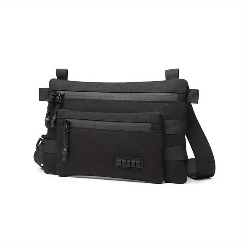 Men's Waterproof Shoulder Bag With Compass Portable Messenger Bag