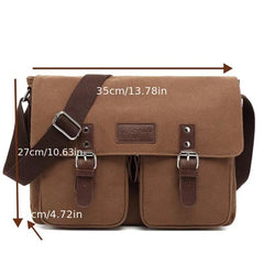 Canvas Shoulder Messenger Bag Retro Casual Student School Unisex
