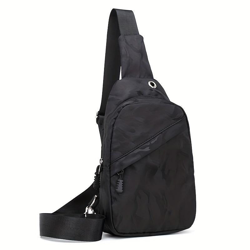 Men's Casual Oxford Cloth Chest Bag Large Capacity Sports Shoulder Bag