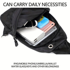 Men's Casual Oxford Cloth Chest Bag Large Capacity Sports Shoulder Bag