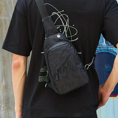 Men's Casual Oxford Cloth Chest Bag Large Capacity Sports Shoulder Bag