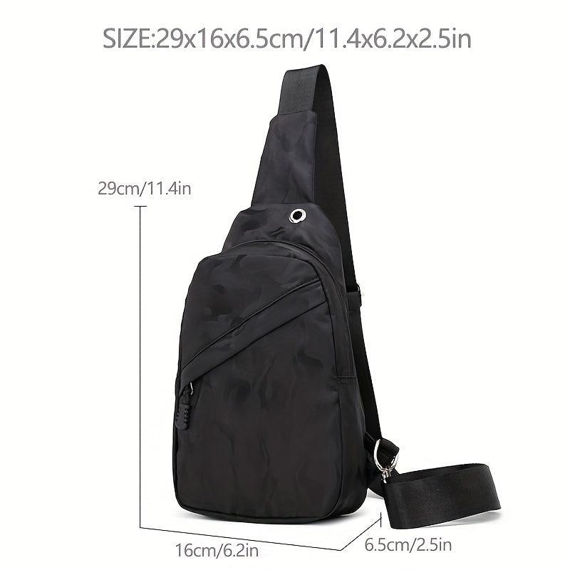 Men's Casual Oxford Cloth Chest Bag Large Capacity Sports Shoulder Bag