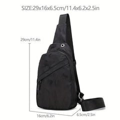 Men's Casual Oxford Cloth Chest Bag Large Capacity Sports Shoulder Bag