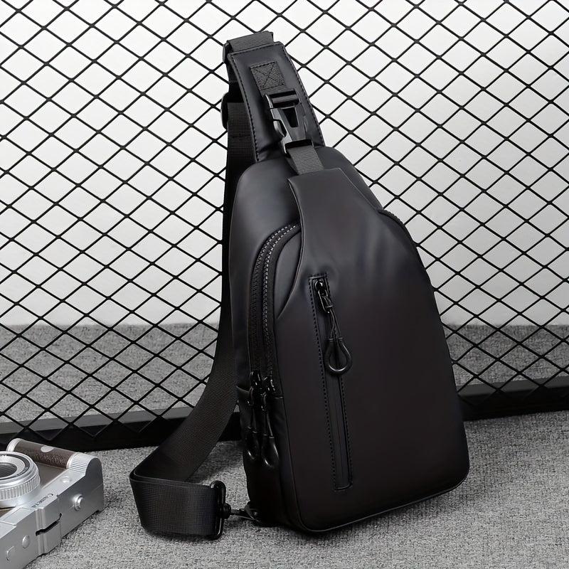 Men's Anti-Theft Crossbody Bag with USB Charging Port