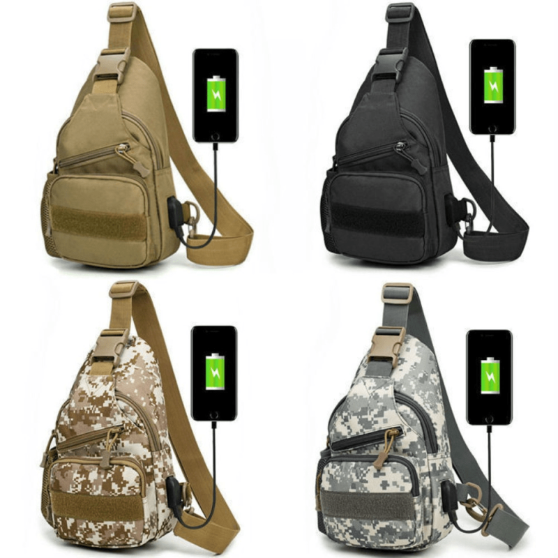 Men's Tactical Chest Bag Multifunctional Sports Crossbody Bag