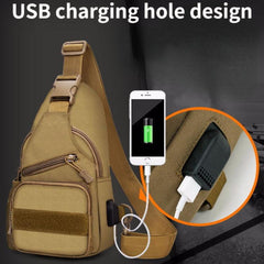 Men's Tactical Chest Bag Multifunctional Sports Crossbody Bag