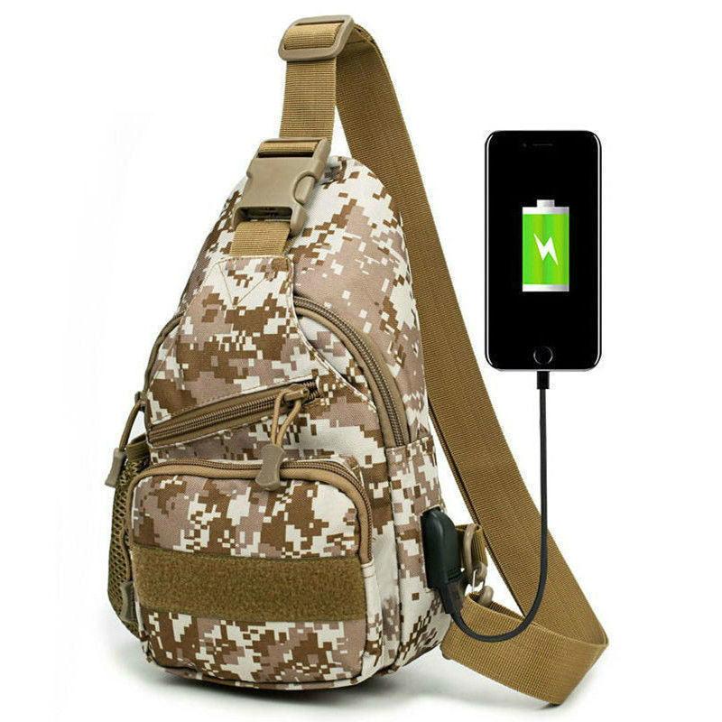 Men's Tactical Chest Bag Multifunctional Sports Crossbody Bag
