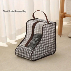 Houndstooth Pattern Shoes Storage Bag Portable Travel Packing Cube