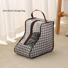 Houndstooth Pattern Shoes Storage Bag Portable Travel Packing Cube