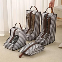 Houndstooth Pattern Shoes Storage Bag Portable Travel Packing Cube