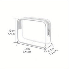 4PCS Transparent Cosmetic Bag Airport Storage Bag Travel Toiletry Bag