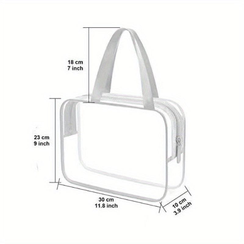 4PCS Transparent Cosmetic Bag Airport Storage Bag Travel Toiletry Bag