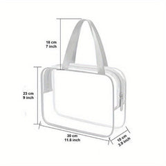 4PCS Transparent Cosmetic Bag Airport Storage Bag Travel Toiletry Bag
