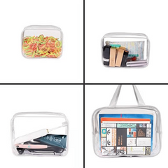 4PCS Transparent Cosmetic Bag Airport Storage Bag Travel Toiletry Bag