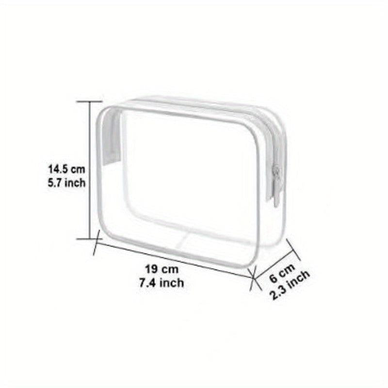 4PCS Transparent Cosmetic Bag Airport Storage Bag Travel Toiletry Bag