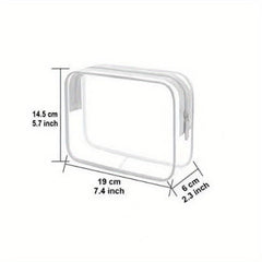 4PCS Transparent Cosmetic Bag Airport Storage Bag Travel Toiletry Bag