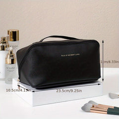 Waterproof Zipper Makeup Storage Bag Portable Handle Durable Cosmetic Bag