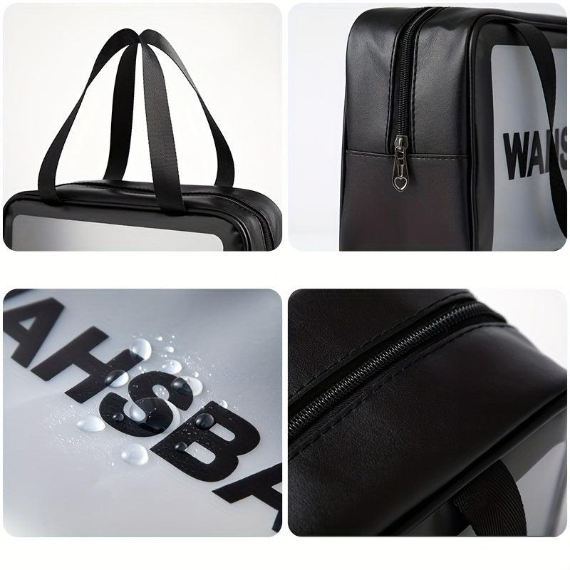 Waterproof Travel Cosmetic Bag Clear Makeup Storage Bag Portable Zipper