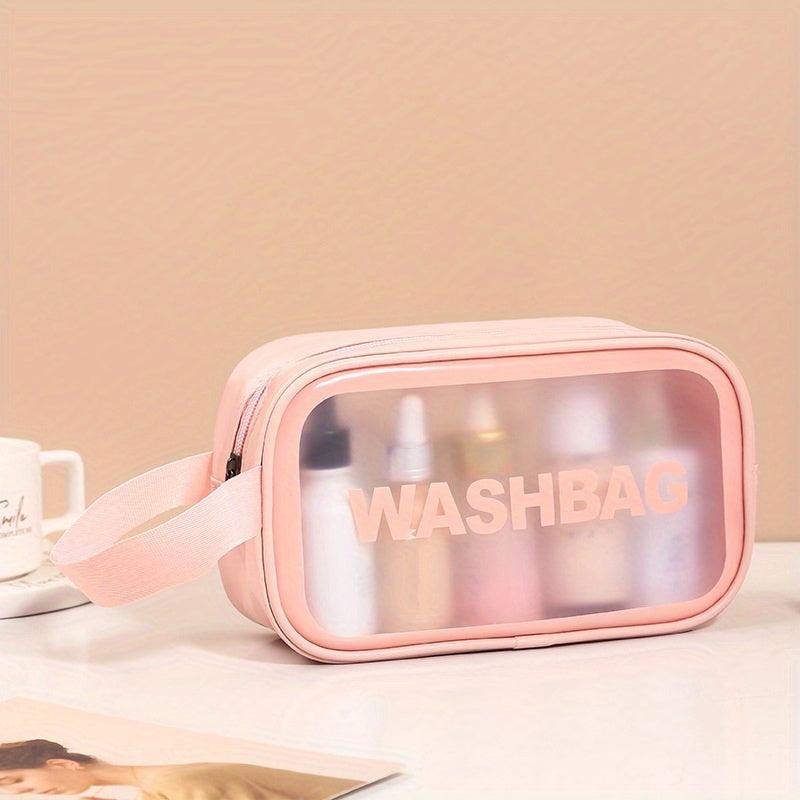 Waterproof Travel Cosmetic Bag Clear Makeup Storage Bag Portable Zipper