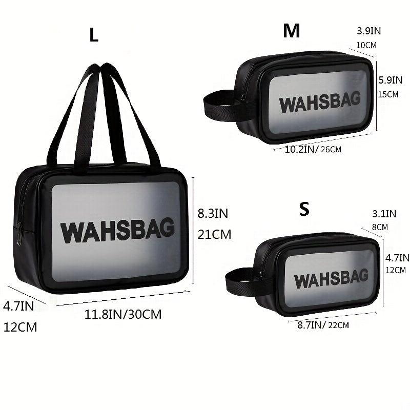 Waterproof Travel Cosmetic Bag Clear Makeup Storage Bag Portable Zipper