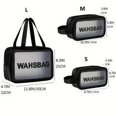 Waterproof Travel Cosmetic Bag Clear Makeup Storage Bag Portable Zipper