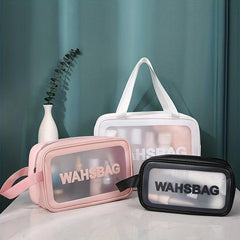 Waterproof Travel Cosmetic Bag Clear Makeup Storage Bag Portable Zipper