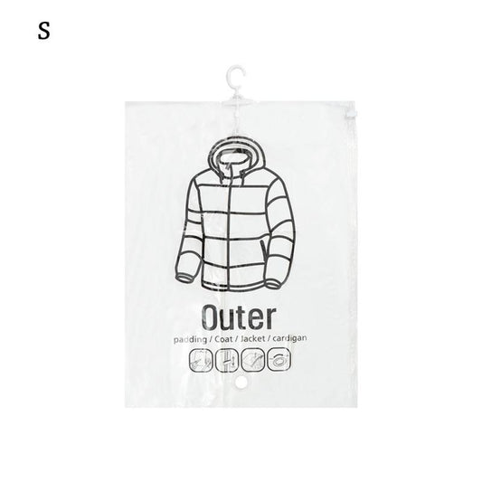 1 Pc Transparent Vacuum Compression Bag Dustproof Clothes Hanging Bag