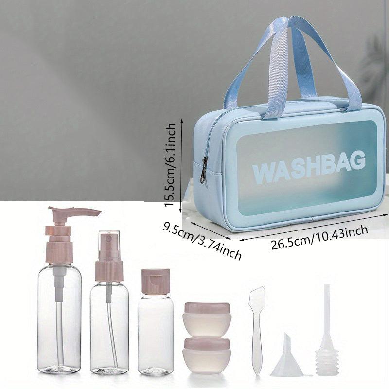 Pink Waterproof Cosmetic Bag Large Capacity Makeup Travel Toiletry Bag