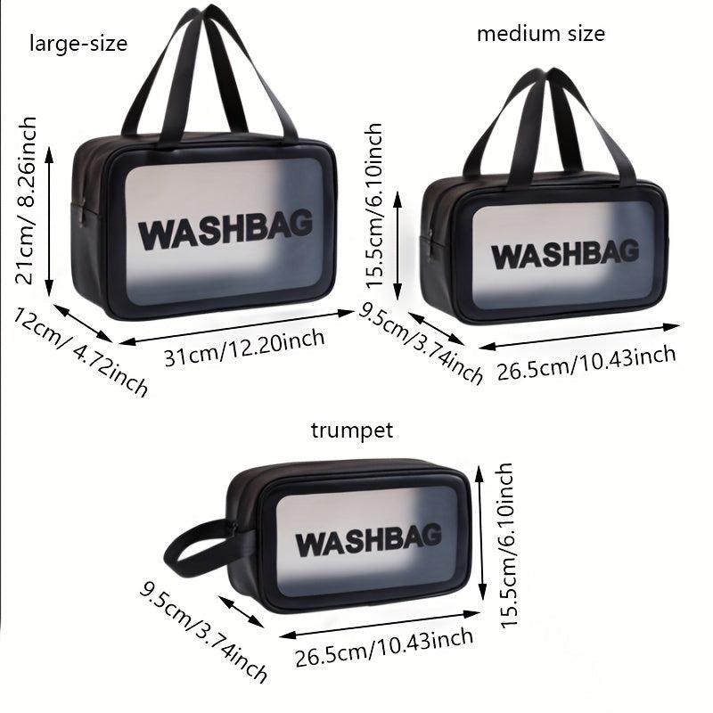Pink Waterproof Cosmetic Bag Large Capacity Makeup Travel Toiletry Bag