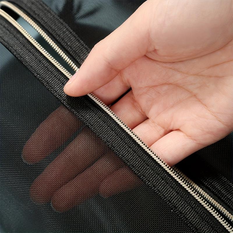 Mesh Makeup Pouch Zipper Portable Cosmetic Bag Travel Toiletry