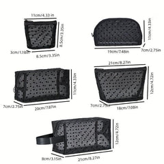 Velvet Heart Textured Zipper Storage Bag
