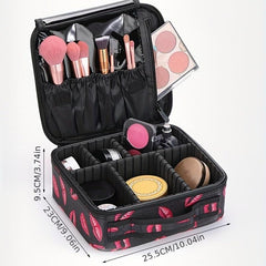 Lipstick Pattern Cosmetic Bag Zipper Makeup Organizer
