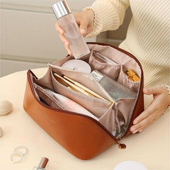 Zipper Makeup Bag Solid Cosmetic Bag Travel Storage Toiletry Wash Bag